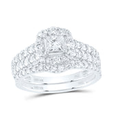 1 1/2CTW-DIA NKE 3/8CT-CPR BRIDAL SET SINGLE  HALO
